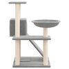vidaXL Cat Tree with Sisal Scratching Posts Light Grey 82 cm