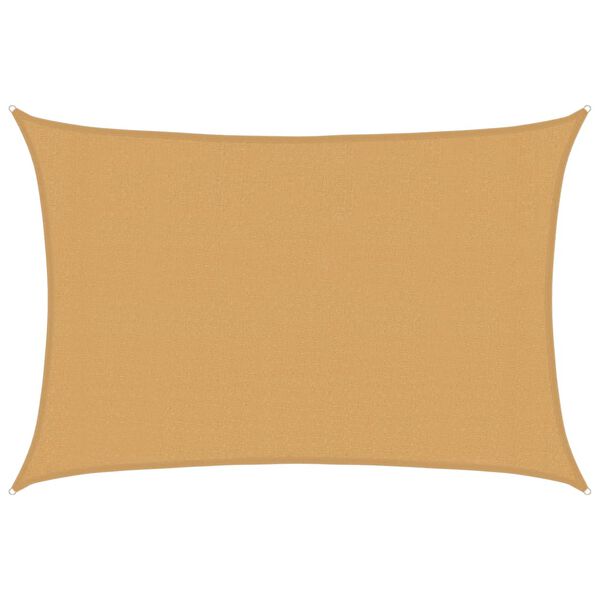 vidaXL Sunshade Sail 160 g/m&sup2; Rectangular Sand 3x5 m HDPE