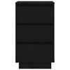 vidaXL Bedside Cabinet with LED Lights&nbsp;Black 38x34x65 cm