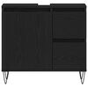 vidaXL Bathroom Sink Cabinet Black Oak 65 x 33 x 60 cm Engineered Wood