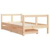 vidaXL Kids Bed Frame with Drawers 80x160 cm Solid Wood Pine