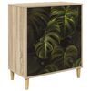 vidaXL Chest of Drawers ELBURG Palm leave print 66 x 36.5 x 75 cm
