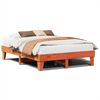 vidaXL Bed Frame without Mattress Wax Brown 150x200 cm King Size Solid Wood Pine
