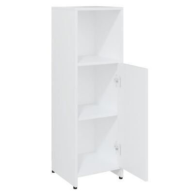vidaXL Bathroom Cabinet White 30x30x95 cm Chipboard