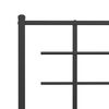 vidaXL Metal Bed Frame without Mattress with Footboard Black 160x200cm