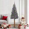 vidaXL Slim Christmas Tree Green 180 cm PVC and Solid Pine wood