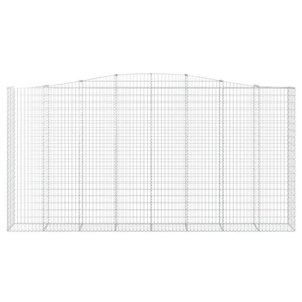 vidaXL Arched Gabion Baskets 5 pcs 400x50x200/220 cm Galvanised Iron