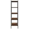 vidaXL 5-Tier Shelving Unit Black and Dark Wood 80x40x163 cm