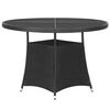 vidaXL 5 Piece Garden Dining Set Poly Rattan Black