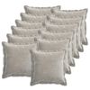 vidaXL Cushion Cover 12 pcs HOUTEN Light Grey 50 x 50 cm