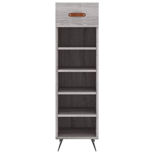 vidaXL Shoe Cabinet Grey Sonoma 30x35x105 cm Engineered Wood