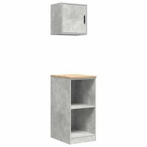vidaXL Garage Cabinets 2 pcs Concrete Grey Engineered Wood