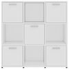 vidaXL Book Cabinet White 90x30x90 cm Engineered Wood