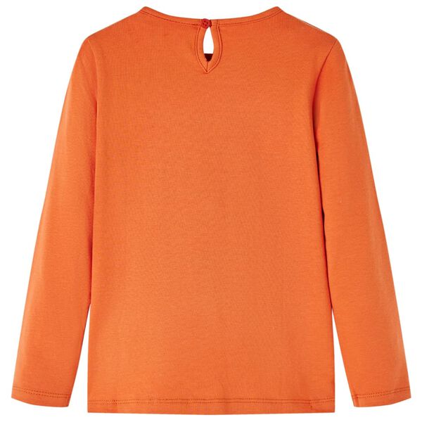 Kids' T-shirt with Long Sleeves Burnt Orange 104
