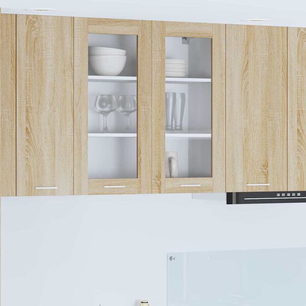 vidaXL Hanging Cabinet Sonoma Oak 80 x 31 x 80 cm Engineered Wood
