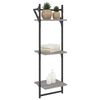 vidaXL 3-Tier Wall Shelves with Bars 2 pcs Grey Sonoma 30x25x100 cm