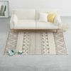 vidaXL Rug Handwoven Wool 80x150 cm White/Grey/Black/Brown