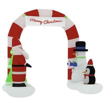 vidaXL Christmas Inflatable Arch Gate with LEDs 260 cm