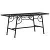 vidaXL Tree Bench 110 cm Black Steel