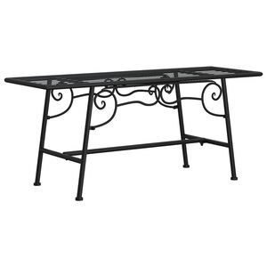 vidaXL Tree Bench 110 cm Black Steel