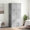 vidaXL Wardrobe Concrete Grey 80x52x180 cm Engineered Wood