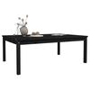 vidaXL Garden Table Black 121x82.5x45 cm Solid Wood Pine