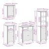 vidaXL 4 Piece Bathroom Furniture Set BODO Grey Solid Wood Pine