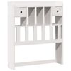 vidaXL Bookcase Bed without Mattress White 90x200cm Solid Wood Pine