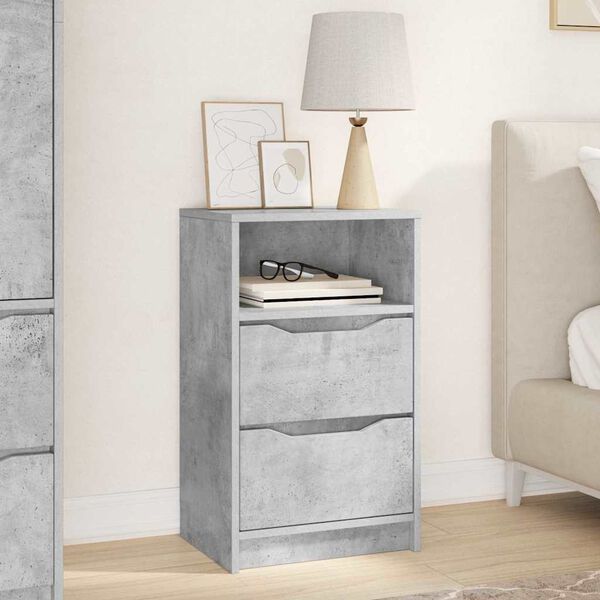 vidaXL Bedside Table Concrete Grey 40 x 30 x 467 cm Engineered Wood