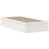 vidaXL Bed Frame without Mattress White 75x190 cm Small Single Solid Wood Pine
