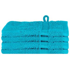 vidaXL Guest Towel SOLUND 4 pcs Turquiose 15 x 21 cm 550 gsm