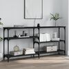 vidaXL Console Table Black 160x29x75 cm Engineered Wood