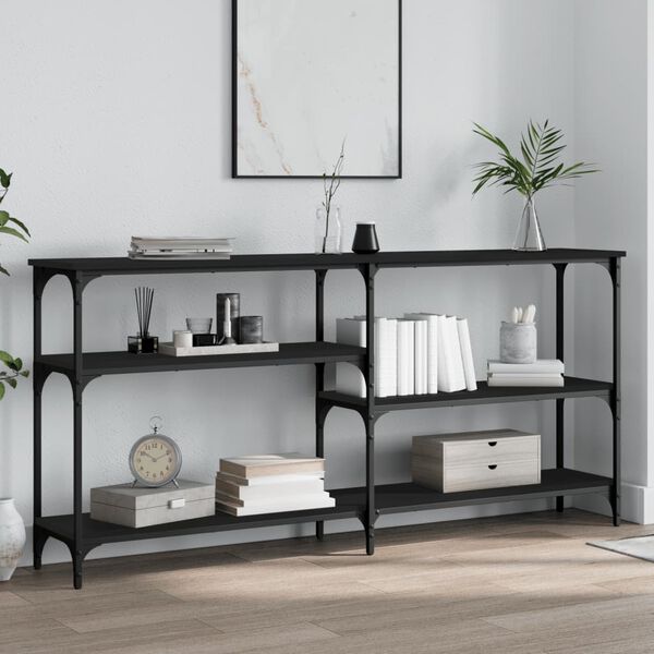 vidaXL Console Table Black 160x29x75 cm Engineered Wood
