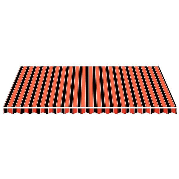 vidaXL Replacement Fabric for Awning Orange and Brown 5x3.5 m