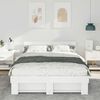 vidaXL Bed Frame with Headboard White 150 x 200 cm Solid Pine Wood
