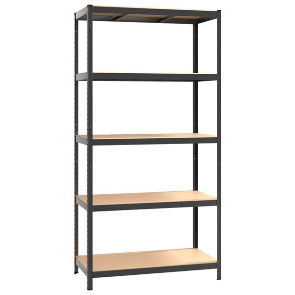 vidaXL 5-Layer Storage Shelf Anthracite Steel&Engineered Wood