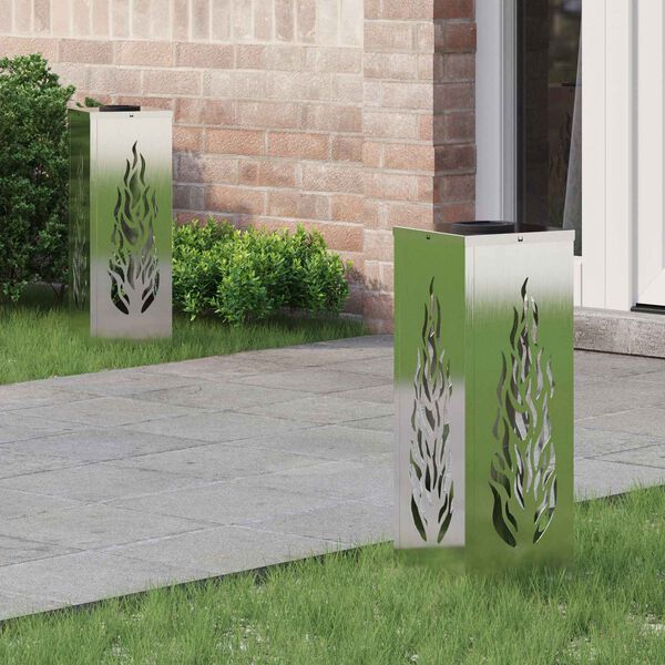 vidaXL Solar LED Pathway Light 2 pcs Rusty Weathering Steel