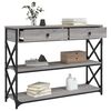 vidaXL Console Table Grey Sonoma 100x28x75 cm Engineered Wood