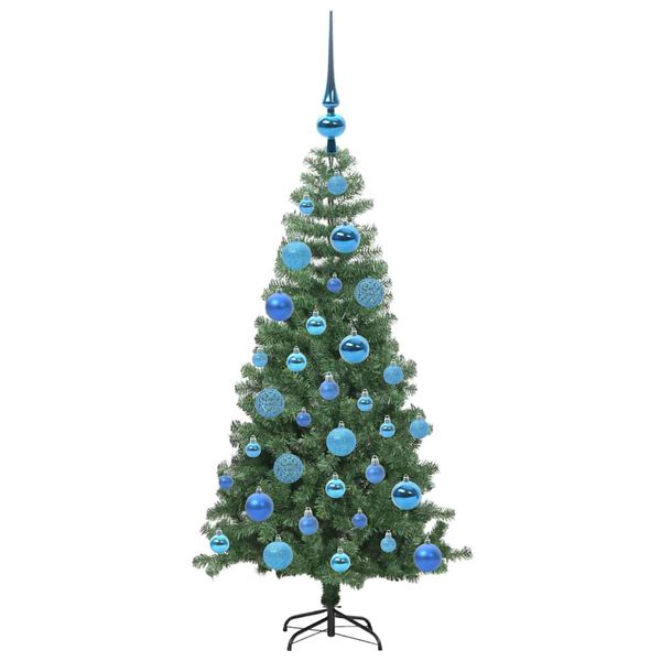 vidaXL Christmas Tree with 150 LEDs with Stand Green 120 cm PVC