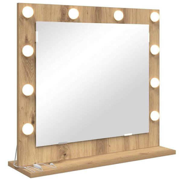 vidaXL Vanity Mirror White 60 x 55 x 18 cm Glass and Engineered wood