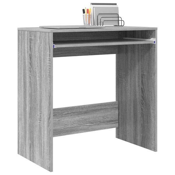 vidaXL Desk with Drawer Grey Sonoma 77.5 x 43 x 79 cm Engineered Wood