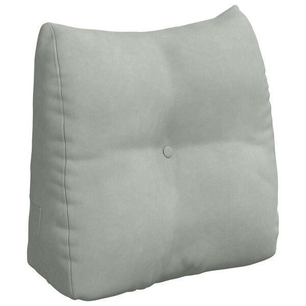 vidaXL Back Pillow Light Grey 45 x 24 x 50 cm Velvet