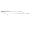 vidaXL Awning Frame Manual Adjustable White 3.5 x 2 m Steel