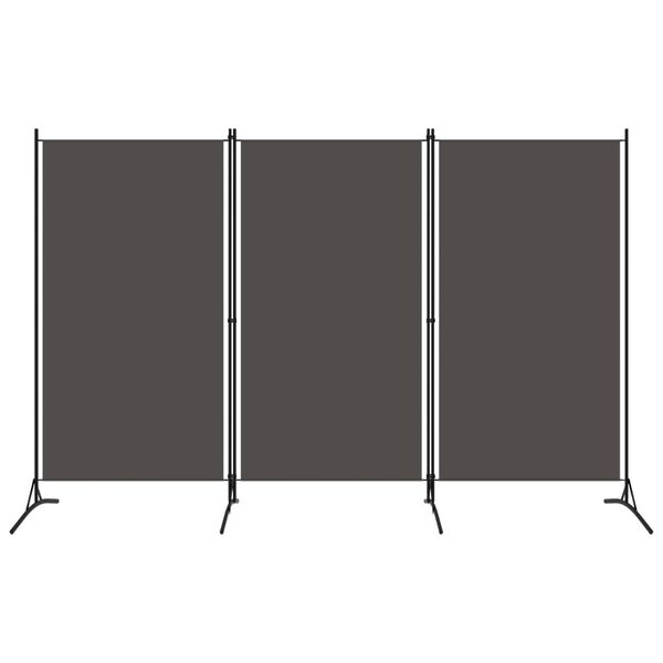 vidaXL 3-Panel Room Divider Anthracite 260x180 cm