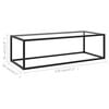 vidaXL Coffee Table Black with Tempered Glass 120x60x35 cm