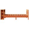 vidaXL Bookcase Bed without Mattress Wax Brown 75x190 cm Small Single Solid Wood Pine