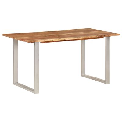 vidaXL Dining Table 154x80x76 cm Solid Acacia Wood