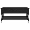 vidaXL Coffee Table Black Oak 100 x 50 x 50 cm Engineered Wood