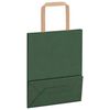 vidaXL Paper Bags 50 pcs with Handles Green 18x8x22 cm
