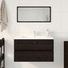 vidaXL Bathroom Furniture Set 2 pcs Black Oak Engineered wood